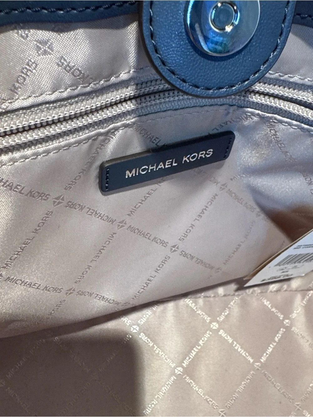🆕 Michael Kors Avalon Medium Embellished Denim Convertible Tote Bag